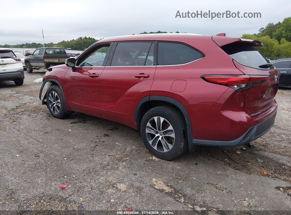 5TDGZRAH6MS087855 2021 TOYOTA HIGHLANDER Maroon უკანა მარცხენა