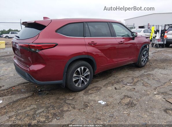 5TDGZRAH6MS087855 2021 TOYOTA HIGHLANDER Maroon უკანა მარჯვენა