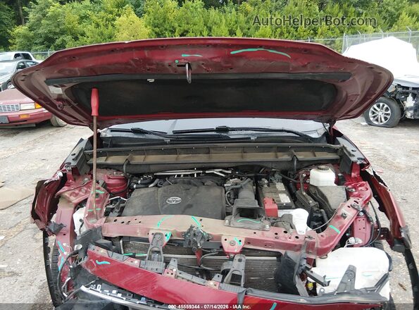 5TDGZRAH6MS087855 2021 TOYOTA HIGHLANDER Maroon უკანა ხედი