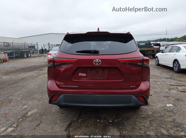 5TDGZRAH6MS087855 2021 TOYOTA HIGHLANDER Maroon 
