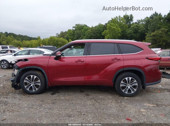 5TDGZRAH6MS087855 2021 TOYOTA HIGHLANDER Maroon 