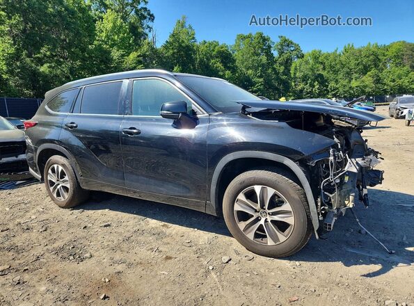 5TDGZRAH7MS039152 2021 TOYOTA HIGHLANDER Черный Передняя правая четверть