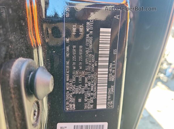 5TDGZRAH7MS039152 2021 TOYOTA HIGHLANDER Черный Вид наклейки с VIN-кодом