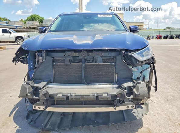 5TDGZRAH7MS062284 2021 TOYOTA HIGHLANDER Blue Widok z przodu