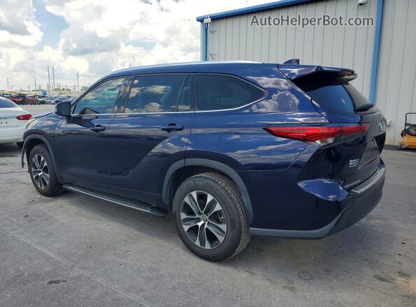 5TDGZRAH7MS062284 2021 TOYOTA HIGHLANDER Blue Tył lewy