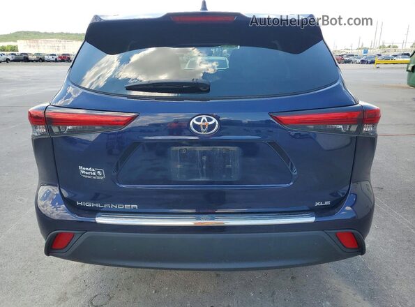 5TDGZRAH7MS062284 2021 TOYOTA HIGHLANDER Blue Widok z tyłu