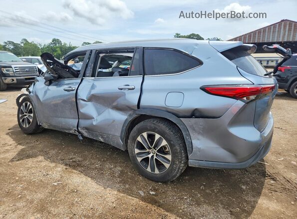 5TDGZRAH8MS042772 2021 TOYOTA HIGHLANDER Blue Задня ліва чверть