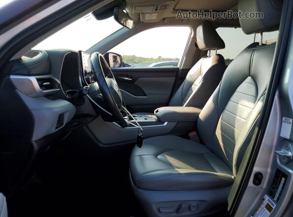 5TDGZRAH9LS012307 2020 TOYOTA HIGHLANDER Silver Widok wnętrza z przodu