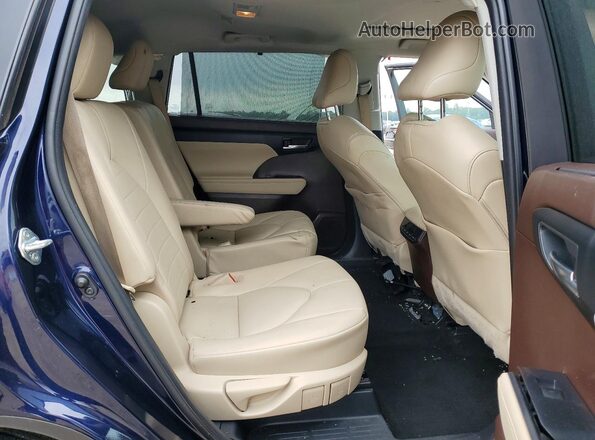 5TDGZRAH9MS062903 2021 TOYOTA HIGHLANDER Blue Rear interior view