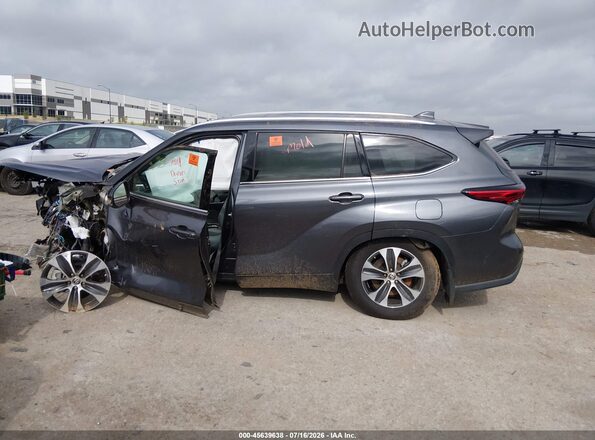 5TDGZRAH9MS080883 2021 TOYOTA HIGHLANDER Gray წინა პანელის ხედი
