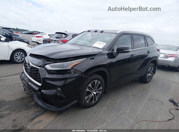 5TDGZRBH0MS540317 2021 TOYOTA HIGHLANDER Black Передня ліва чверть
