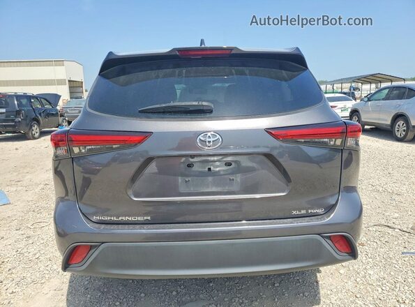 5TDGZRBH1LS039306 2020 TOYOTA HIGHLANDER Gray Հետևի տեսք