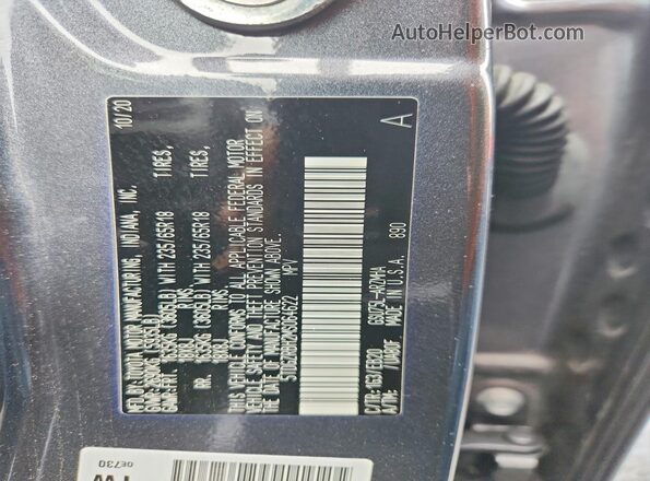 5TDGZRBH2MS064622 2021 TOYOTA HIGHLANDER Gray Вид підкапотного простору