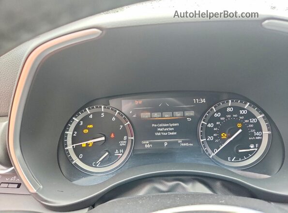 5TDGZRBH2MS064622 2021 TOYOTA HIGHLANDER Gray Вид щитка приладів