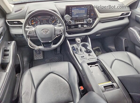 5TDGZRBH2MS064622 2021 TOYOTA HIGHLANDER Gray Вид панелі приладів