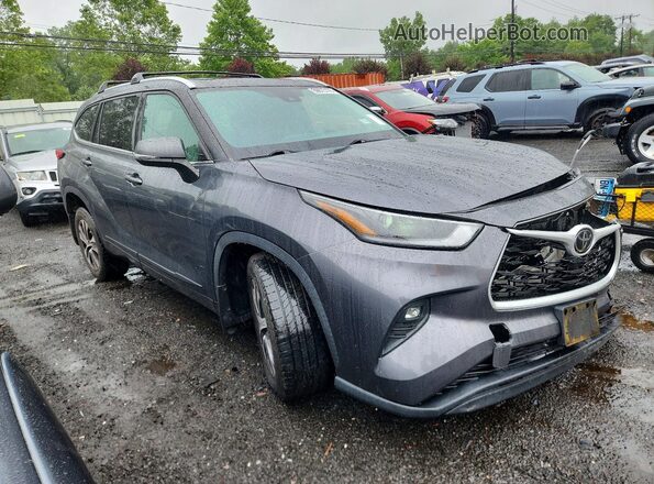 5TDGZRBH2MS064622 2021 TOYOTA HIGHLANDER Gray Передня права чверть