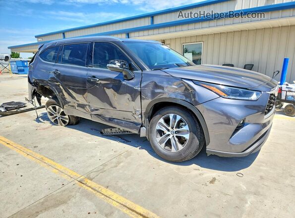 5TDGZRBH2MS152554 2021 TOYOTA HIGHLANDER Серый Передняя правая четверть