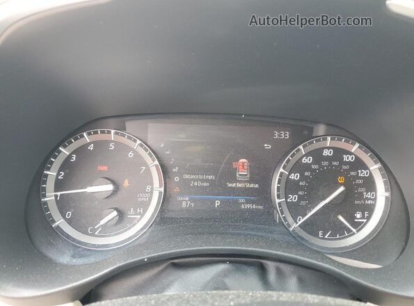 5TDGZRBH3LS004301 2020 TOYOTA HIGHLANDER Blue Вид щитка приладів