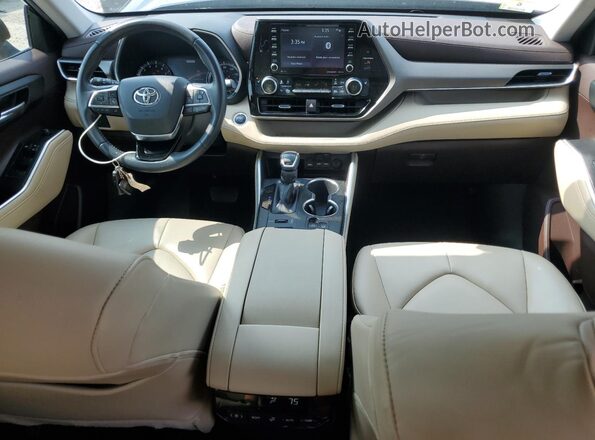 5TDGZRBH3LS004301 2020 TOYOTA HIGHLANDER Blue Вид панелі приладів