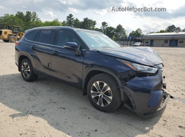 5TDGZRBH3LS004301 2020 TOYOTA HIGHLANDER Blue Передня права чверть