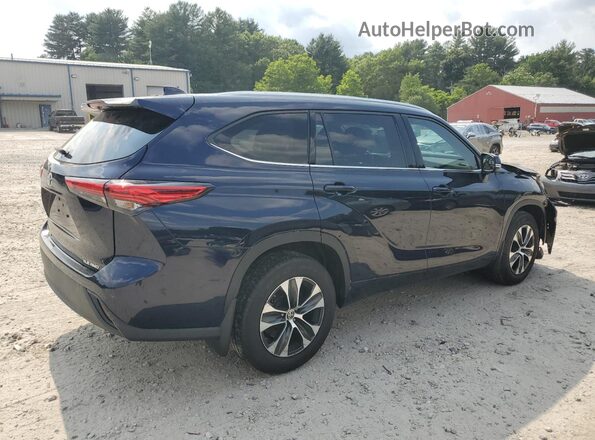 5TDGZRBH3LS004301 2020 TOYOTA HIGHLANDER Blue Задня права чверть