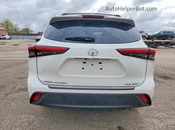 5TDGZRBH4LS500496 2020 TOYOTA HIGHLANDER White Вид ззаду