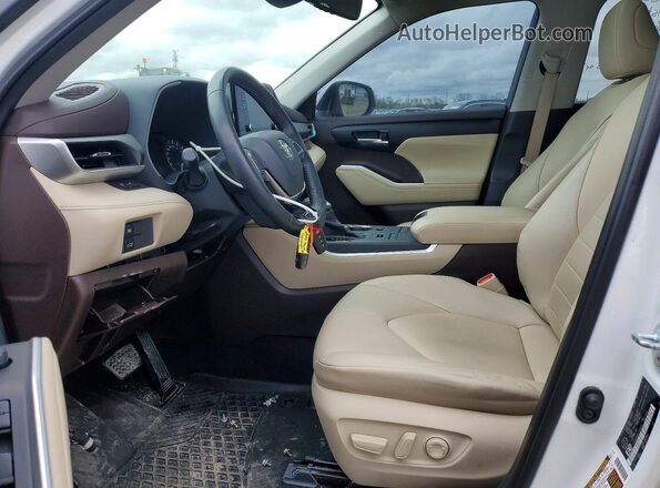5TDGZRBH4LS500496 2020 TOYOTA HIGHLANDER White Вид салону спереду