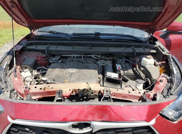 5TDGZRBH4LS509909 2020 TOYOTA HIGHLANDER Burgundy Շարժիչի բաժամունքի տեսք