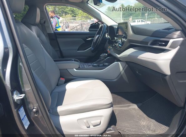 5TDGZRBH4LS512468 2020 TOYOTA HIGHLANDER Gray Widok wnętrza z przodu