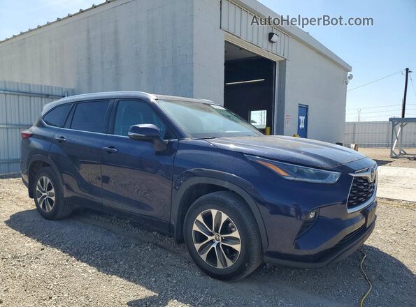 5TDGZRBH4MS143483 2021 TOYOTA HIGHLANDER Blue Przód prawy