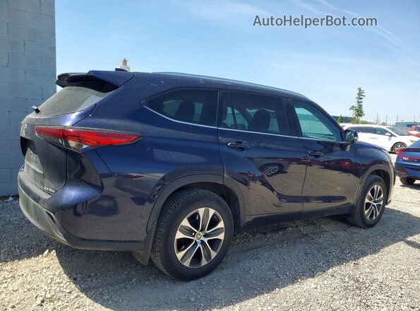 5TDGZRBH4MS143483 2021 TOYOTA HIGHLANDER Blue Tył prawy