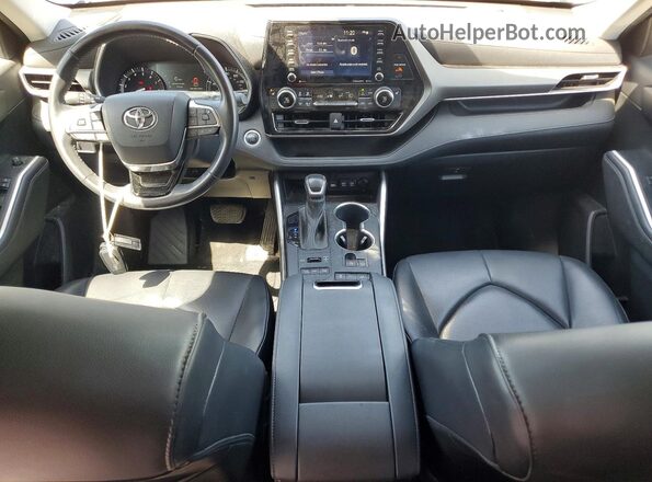 5TDGZRBH4MS143483 2021 TOYOTA HIGHLANDER Blue Widok deski rozdzielczej