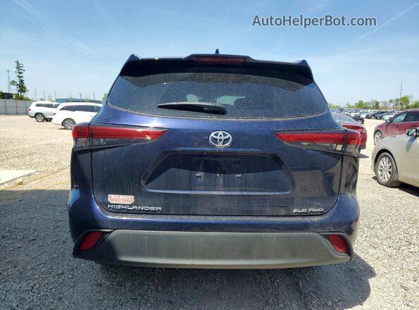 5TDGZRBH4MS143483 2021 TOYOTA HIGHLANDER Blue Widok z tyłu