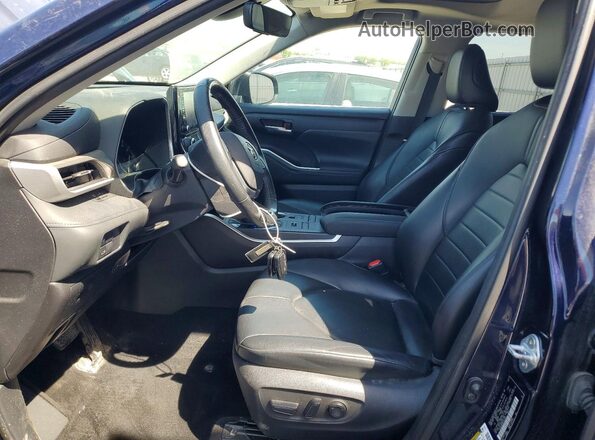 5TDGZRBH4MS143483 2021 TOYOTA HIGHLANDER Blue Widok wnętrza z przodu
