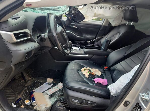 5TDGZRBH4MS546931 2021 TOYOTA HIGHLANDER Silver წინა სალონის ხედი