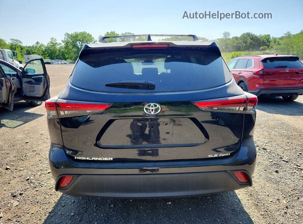 5TDGZRBH4NS559776 2022 TOYOTA HIGHLANDER Black Vista trasera