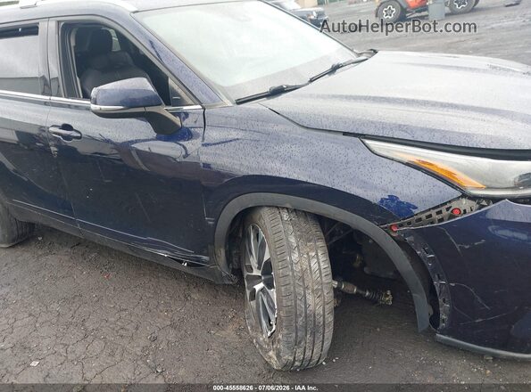 5TDGZRBH5MS124277 2021 TOYOTA HIGHLANDER Blue Widok z przodu