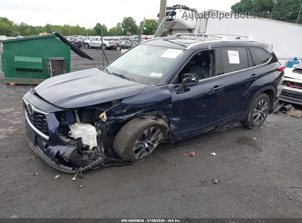 5TDGZRBH5MS124277 2021 TOYOTA HIGHLANDER Blue Przód lewy