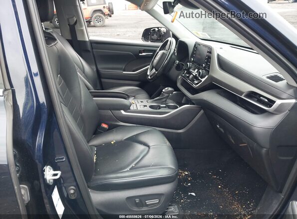 5TDGZRBH5MS124277 2021 TOYOTA HIGHLANDER Blue Widok wnętrza z przodu