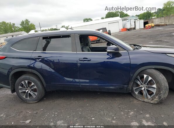 5TDGZRBH5MS124277 2021 TOYOTA HIGHLANDER Blue Widok zestawu wskaźników