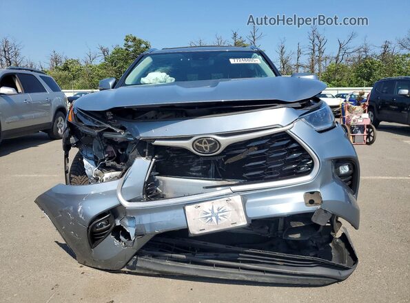 5TDGZRBH7MS078242 2021 TOYOTA HIGHLANDER Синий Вид спереди