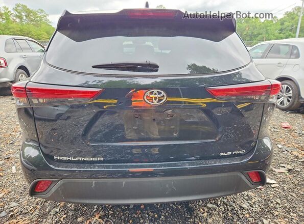 5TDGZRBH7MS123986 2021 TOYOTA HIGHLANDER Черный Вид сзади