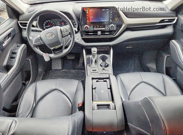 5TDGZRBH7MS123986 2021 TOYOTA HIGHLANDER Черный Вид панели приборов