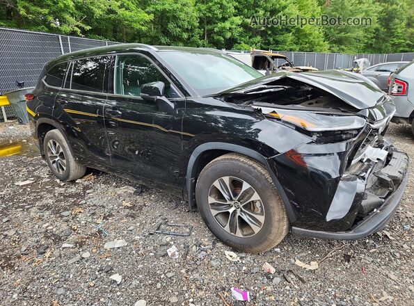 5TDGZRBH7MS123986 2021 TOYOTA HIGHLANDER Черный Передняя правая четверть