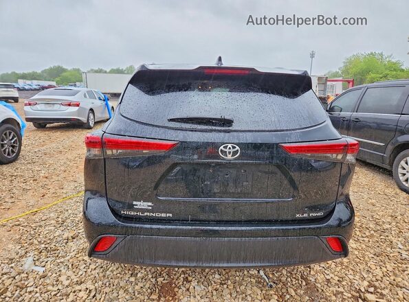 5TDGZRBH7MS528648 2021 TOYOTA HIGHLANDER Black უკანა ხედი