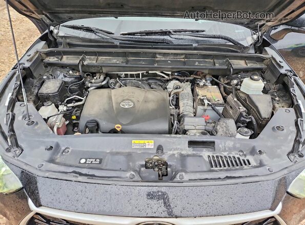5TDGZRBH7MS528648 2021 TOYOTA HIGHLANDER Black უკანა სალონის ხედი