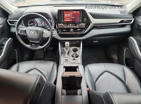 5TDGZRBH7MS528648 2021 TOYOTA HIGHLANDER Black წინა პანელის ხედი