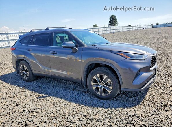 5TDGZRBH7MS544431 2021 TOYOTA HIGHLANDER Серый Передняя правая четверть