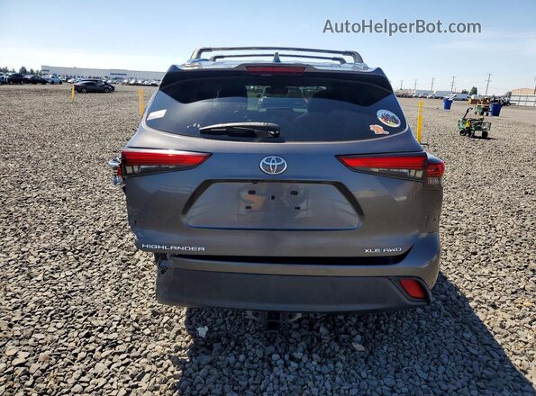 5TDGZRBH7MS544431 2021 TOYOTA HIGHLANDER Серый Вид сзади
