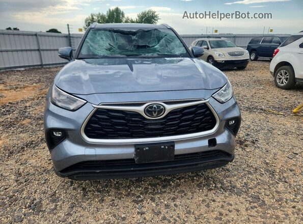 5TDGZRBH8LS046396 2020 TOYOTA HIGHLANDER Blue Front view